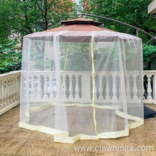 Patio Adjustable Garden Umbrella Polyester Mosquito Netting
